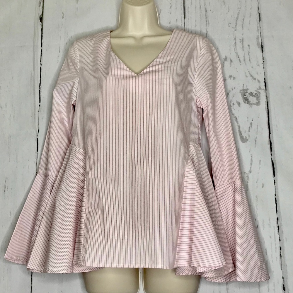 Romeo & Juliet Red/White/ Blush Bell Sleeve Top